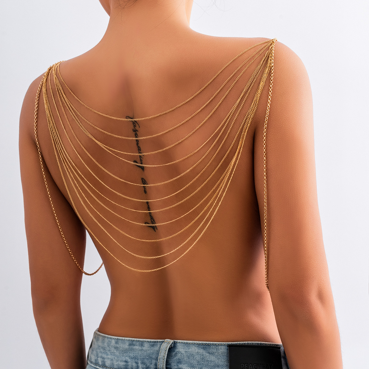 Body Jewelry Types - Classic Multi layered Tassel Body Chain