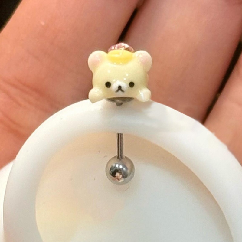 Body Jewelry Ear - Kawaii Rilakkuma Stud Earrings Titanium Steel