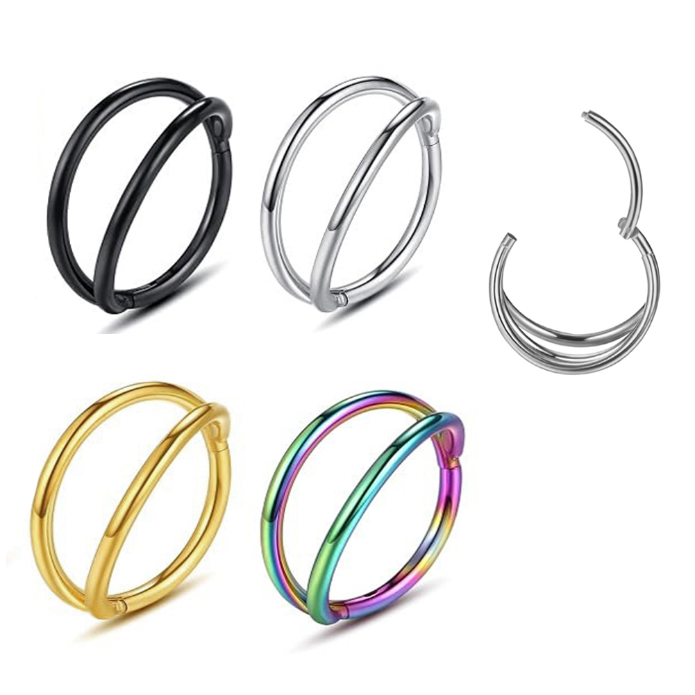 Conch Earring Hoop - 1-3PCS Double Hoops Nose Ring Hoop