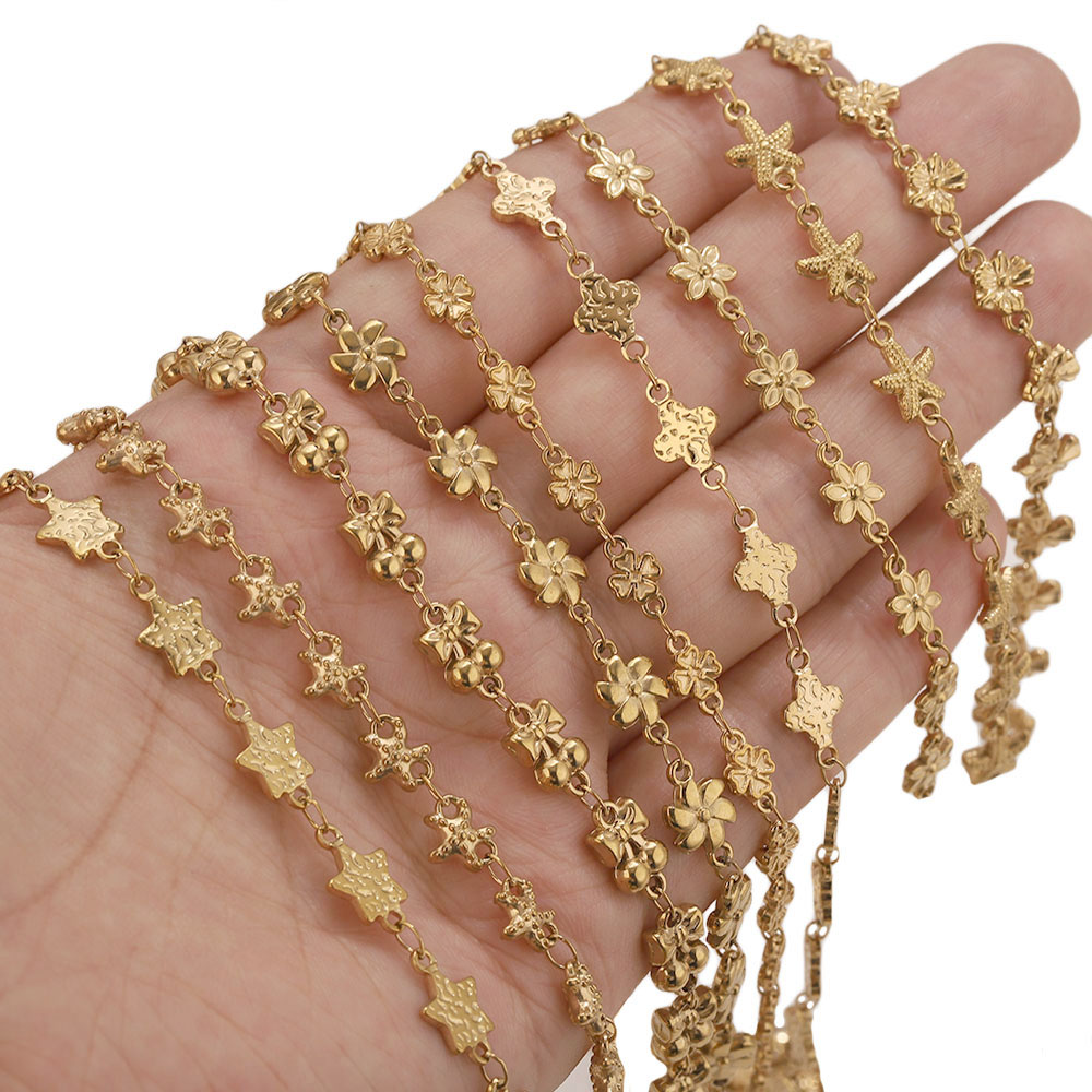 1Meter Stainless Steel Flower  - Body Chain Jewelry 评论和价格