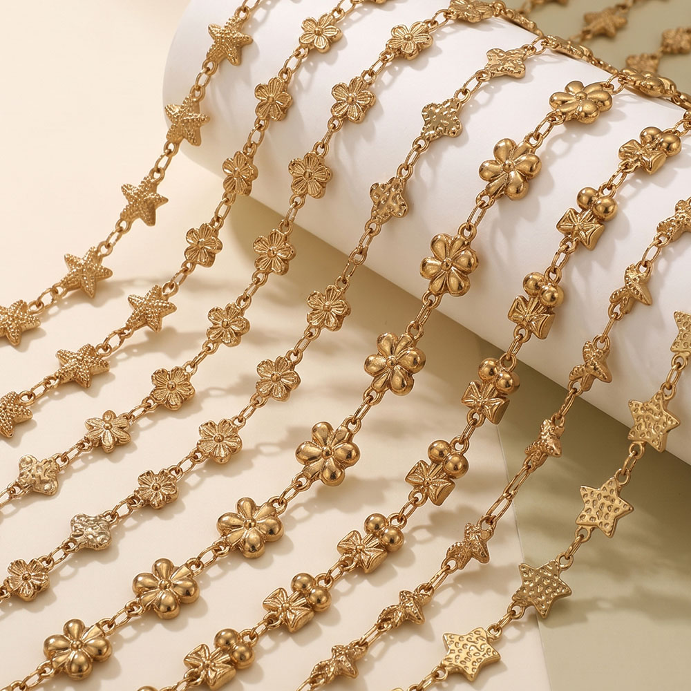 1Meter Stainless Steel Flower  - Body Chain Jewelry 评论和价格