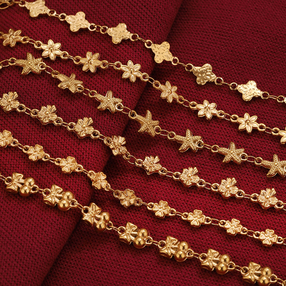 1Meter Stainless Steel Flower  - Body Chain Jewelry 评论和价格