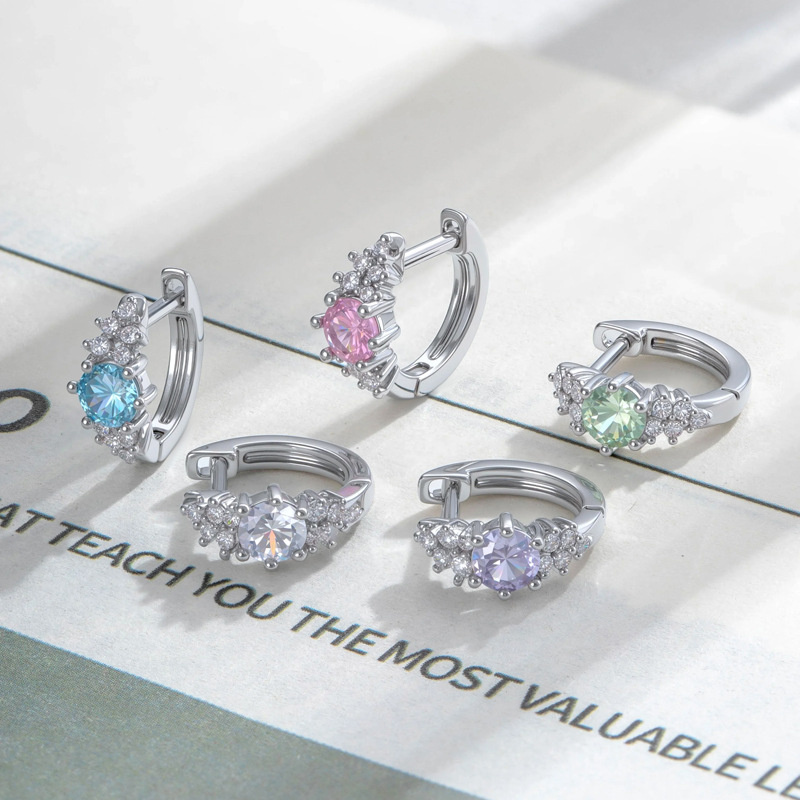 Crystal Cubic Zircon Ear Hoop, - Conch Earring Hoop 评论和价格