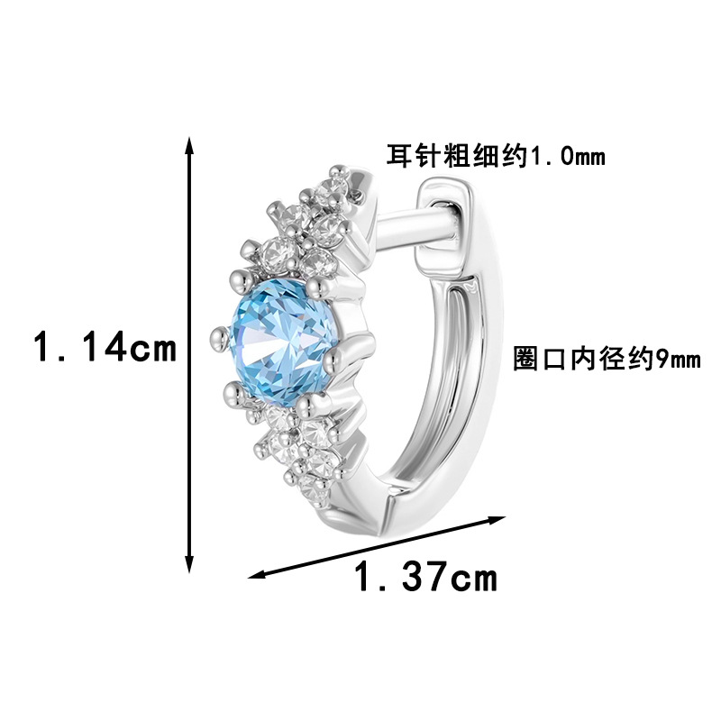 Crystal Cubic Zircon Ear Hoop, - Conch Earring Hoop 评论和价格