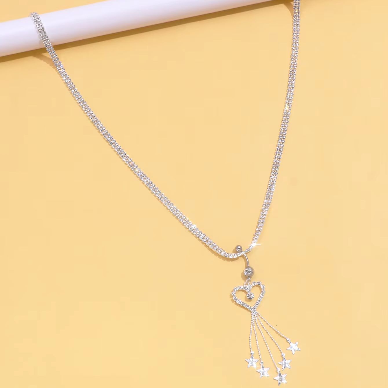 Rhinestone Tennis Waist Chain  - Body Jewelry Y2K 评论和价格