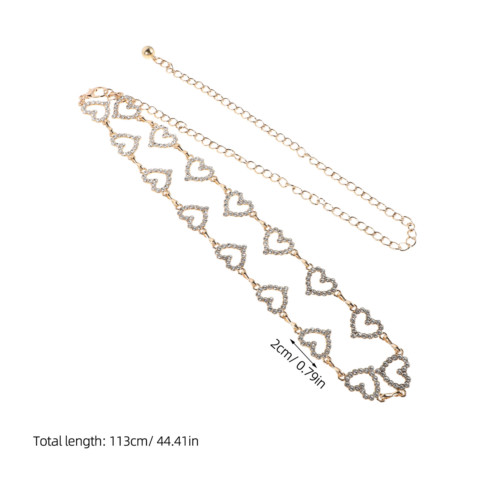 Adjustable Waist Chain Rhinest - Body Chain Jewelry 评论和价格