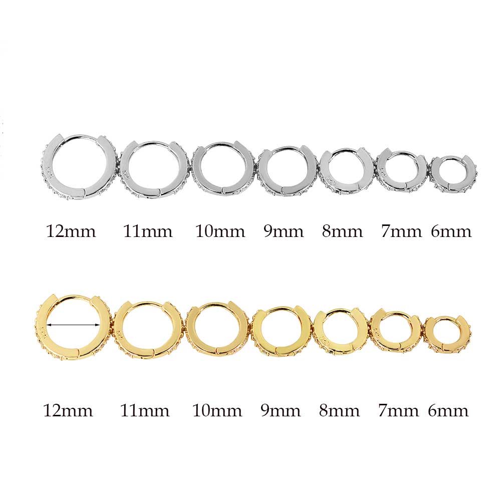 Rainbow CZ Huggies Hoop Earrin - Conch Earring Hoop 评论和价格