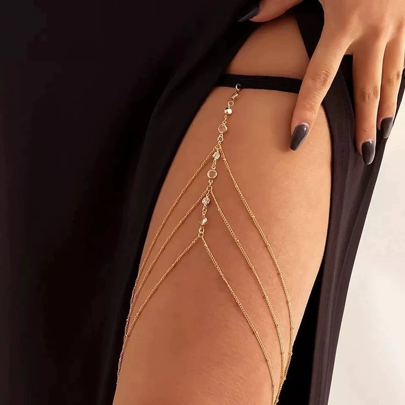 2025 New Women Bohemian Thigh  - Body Jewelry Thigh Chain 评论和价格