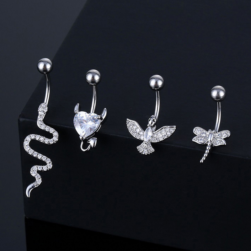 Crystal Belly Button Ring Anim - Body Jewelry Hoops 评论和价格
