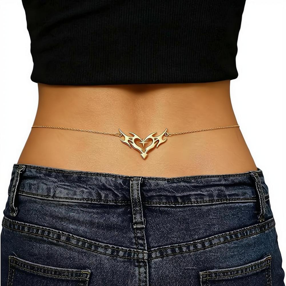 Gothic Heart Sexy Women's Wais - Body Jewelry Y2K 评论和价格