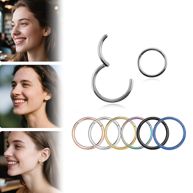 16G 316L Surgical Steel Hinged - Body Jewelry Ear 评论和价格