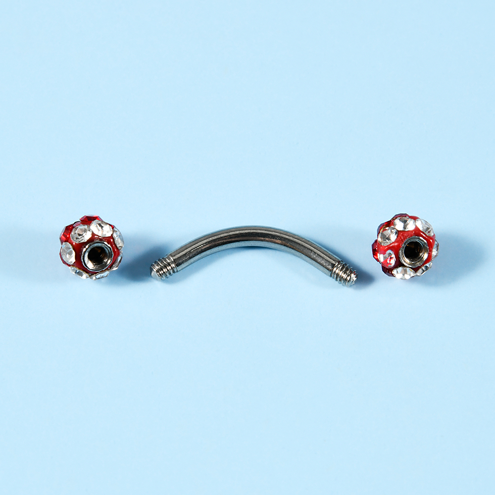 1/5/7PCS Surgical Steel Rhines - Eyebrow Curved Barbell 评论和价格