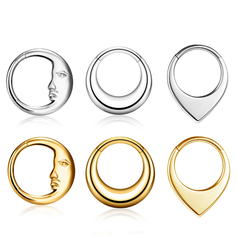 1PC ASTM F136 G23 Titanium Got - Conch Earring Hoop 评论和价格