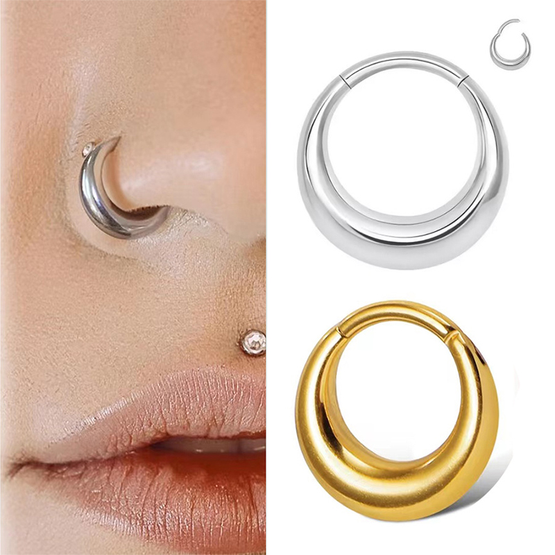 1PC ASTM F136 G23 Titanium Got - Conch Earring Hoop 评论和价格