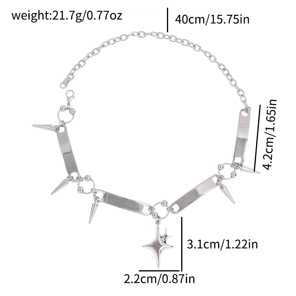 Punk Star Riveted Choker,Rock  - Body Jewelry Y2K 评论和价格