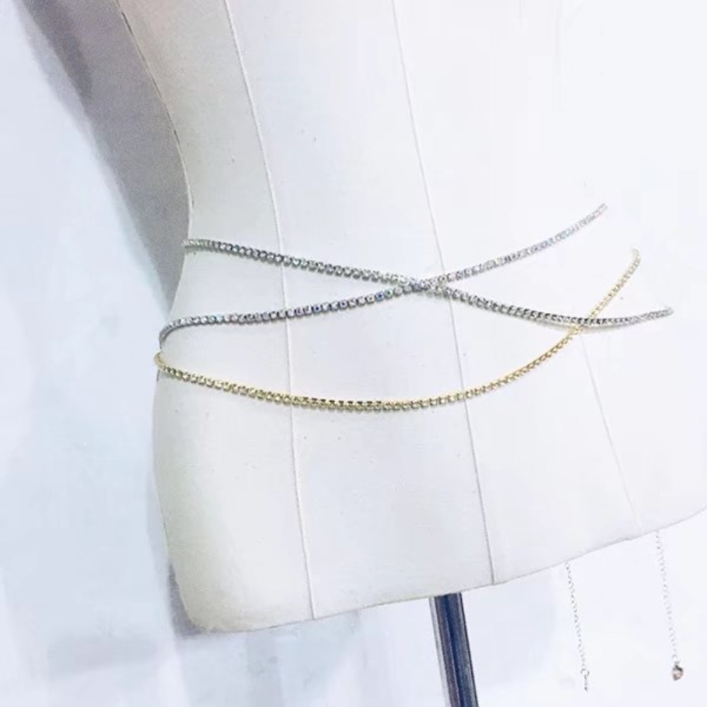Sexy Fashion Shiny Water Drill - Body Chain Jewelry 评论和价格