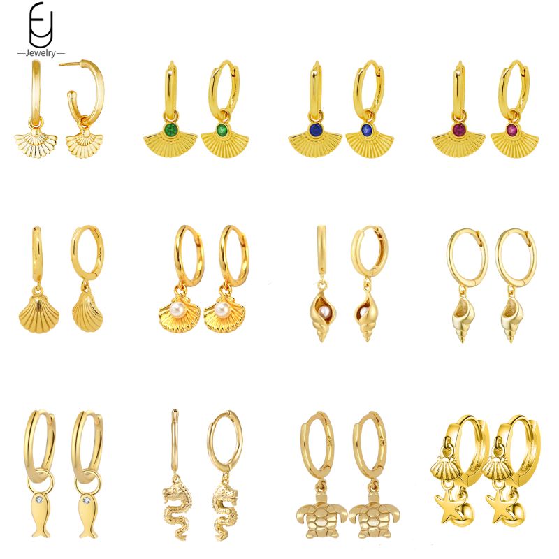 925 Sterling Silver Needle She - Conch Earring Hoop 评论和价格