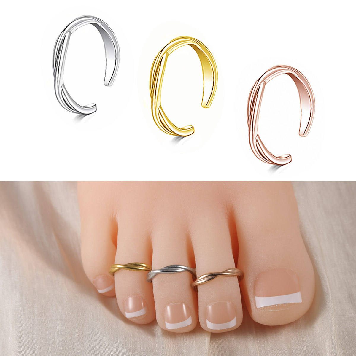 1Pc/3Pcs Simple Stainless Stee - Body Jewelry Hoops 评论和价格