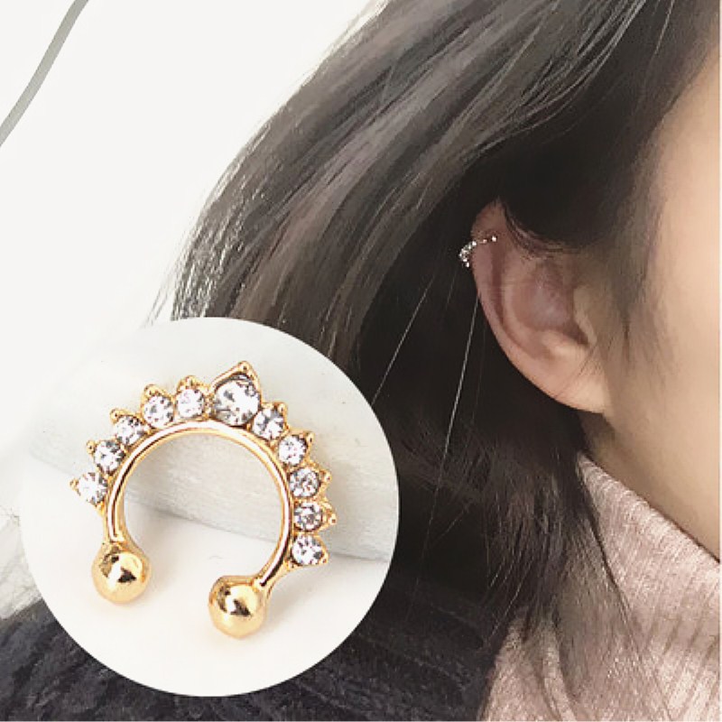 1PC U-Shape Nose Clip Fake Nos - Body Jewelry Ear 评论和价格