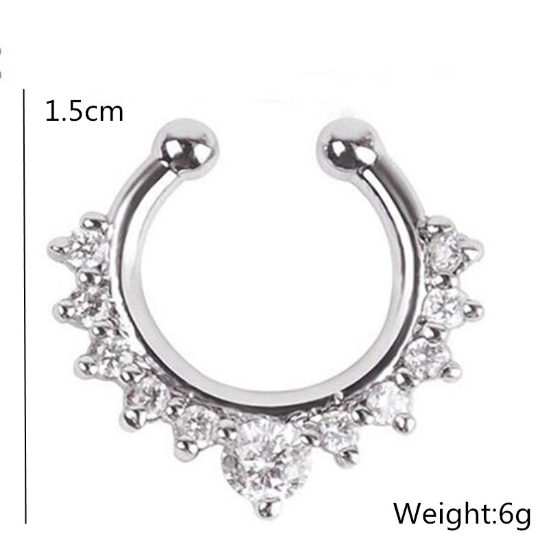 1PC U-Shape Nose Clip Fake Nos - Body Jewelry Ear 评论和价格