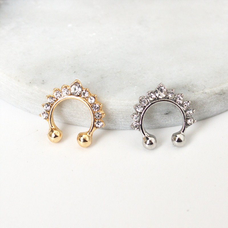 1PC U-Shape Nose Clip Fake Nos - Body Jewelry Ear 评论和价格