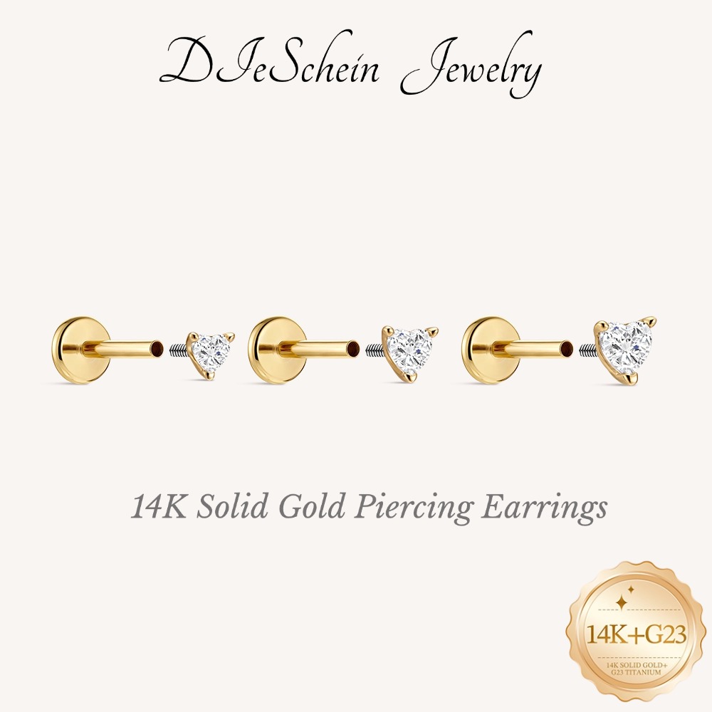 DIeSchein 14K Solid Gold Flat  - Body Jewelry Ear 评论和价格