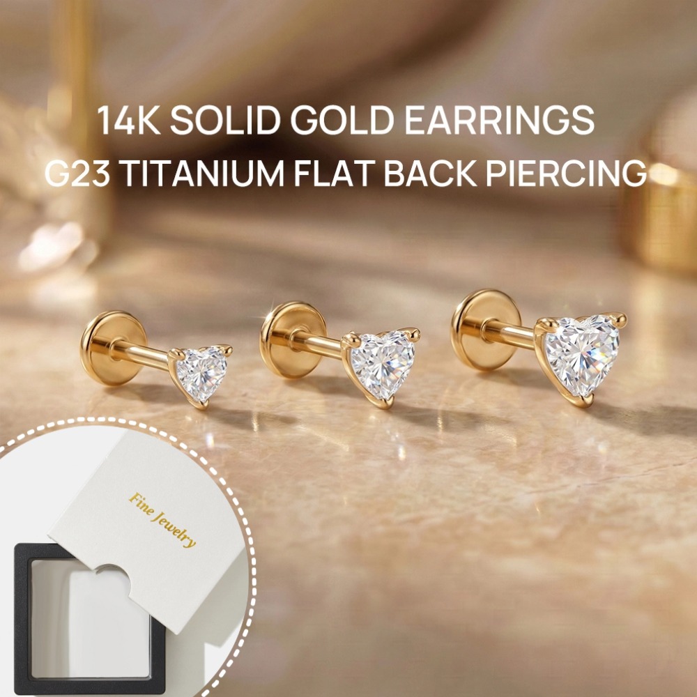 DIeSchein 14K Solid Gold Flat  - Body Jewelry Ear 评论和价格