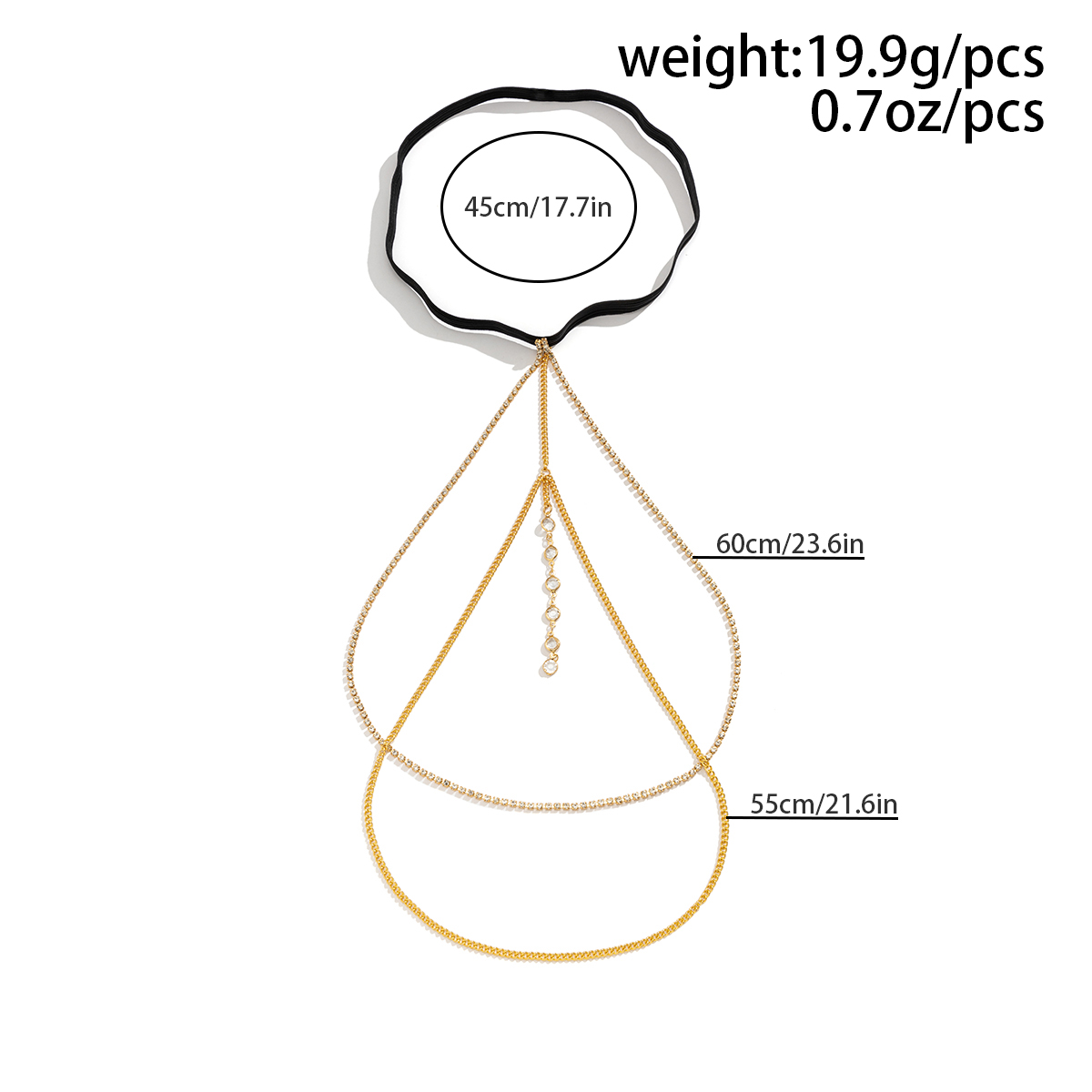 Sexy Shiny Crystal Multilayer  - Body Jewelry Thigh Chain 评论和价格