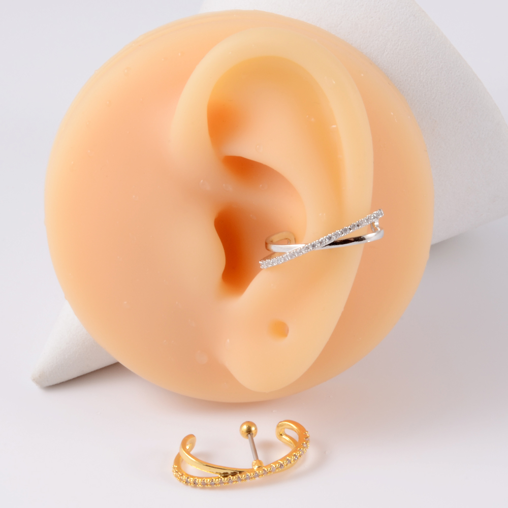 1PC 16G Ladies CZ Hoop Ear Stu - Conch Earring Hoop 评论和价格