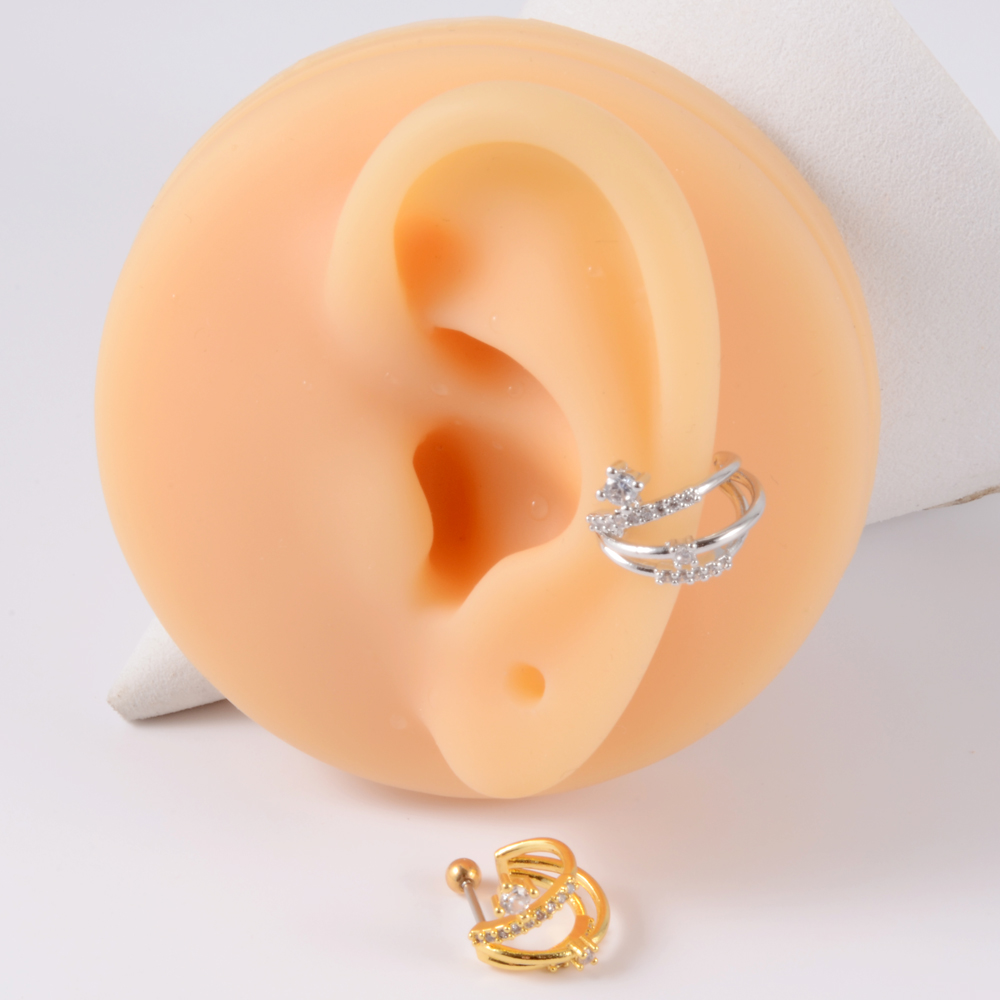 1PC 16G Ladies CZ Hoop Ear Stu - Conch Earring Hoop 评论和价格