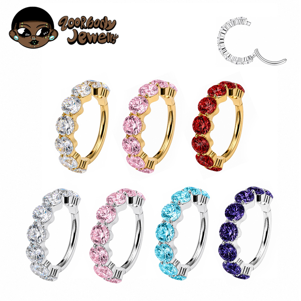ZOOR F136 Titanium Luxury Zirc - Conch Earring Hoop 评论和价格