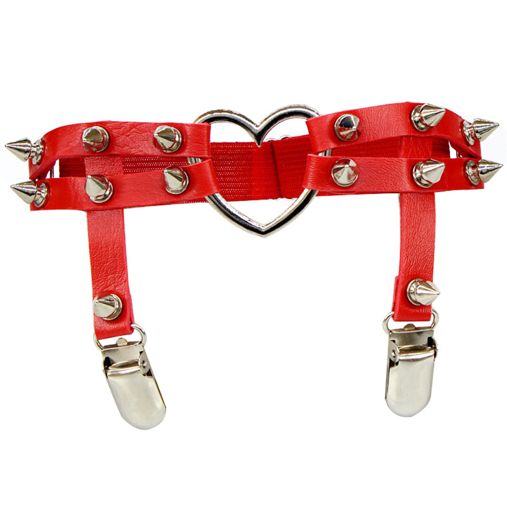 1Pcs Women Punk Goth Heart PU  - Body Jewels 评论和价格