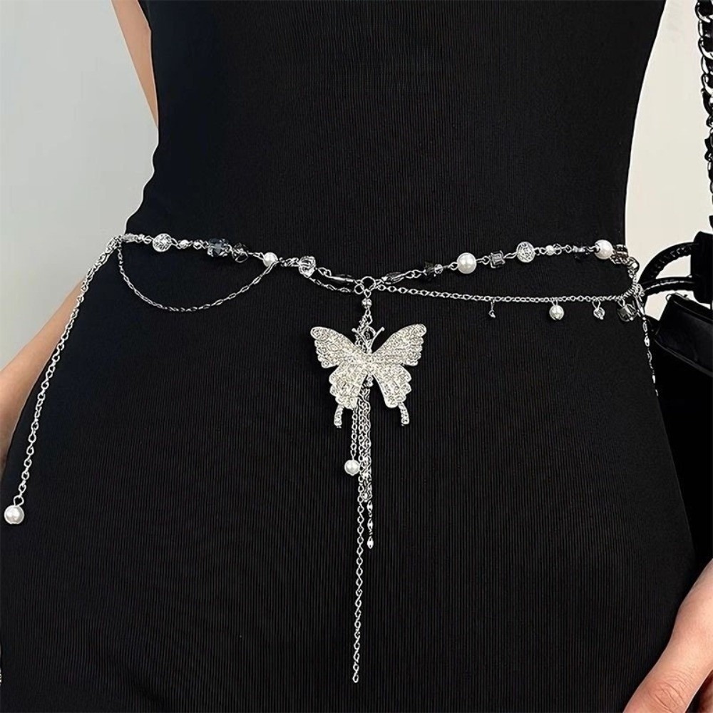 Y2K Butterfly Waist Chain Mult - Body Jewelry Y2K 评论和价格