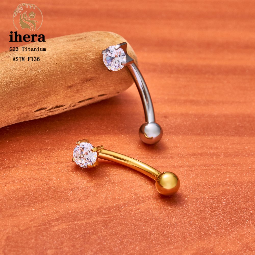 ASTM F136 Titanium Marquise He - Eyebrow Curved Barbell 评论和价格
