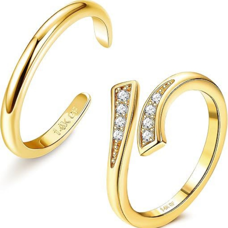 14K Gold-Plated Adjustable Zir - Body Jewelry Hoops 评论和价格