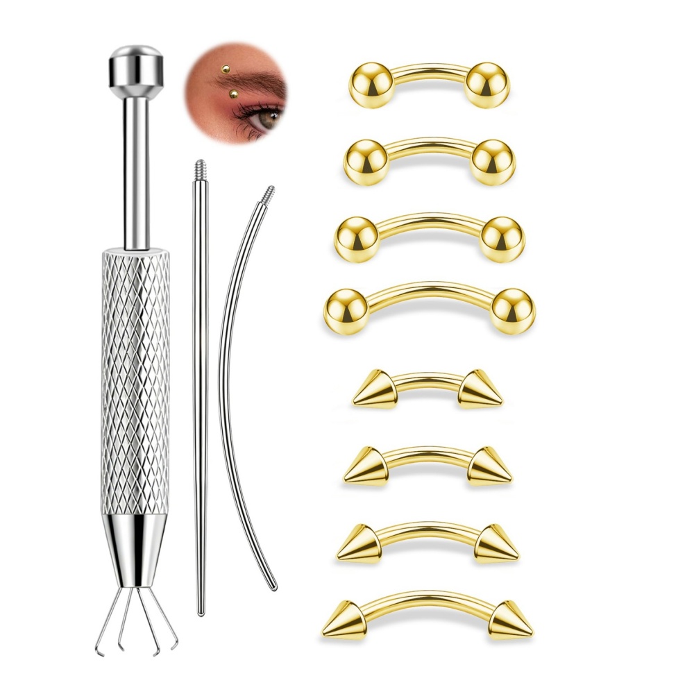 11Pcs 16G Curved Barbell Pierc - Eyebrow Curved Barbell 评论和价格