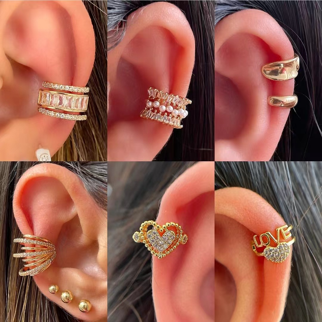 Korean Fashion Zircon Ear Clip - Body Jewelry Ear 评论和价格