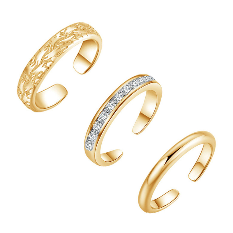 Trio Set Women's Toe Rings, 18 - Body Jewelry Hoops 评论和价格