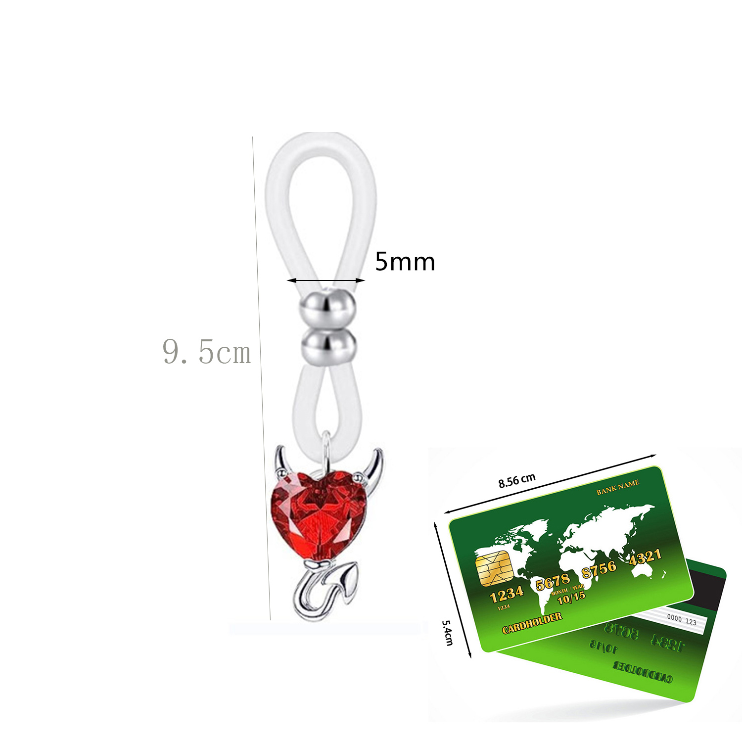 Alloy Silicone Butterfly Heart - Body Jewelry Hoops 评论和价格