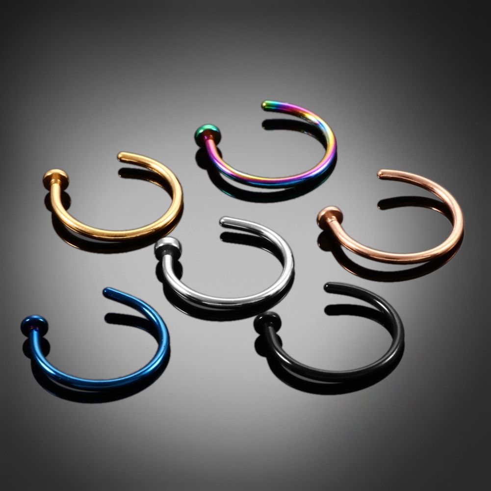 10 Pcs Thin Stainless Steel Fo - Body Jewelry Ear 评论和价格