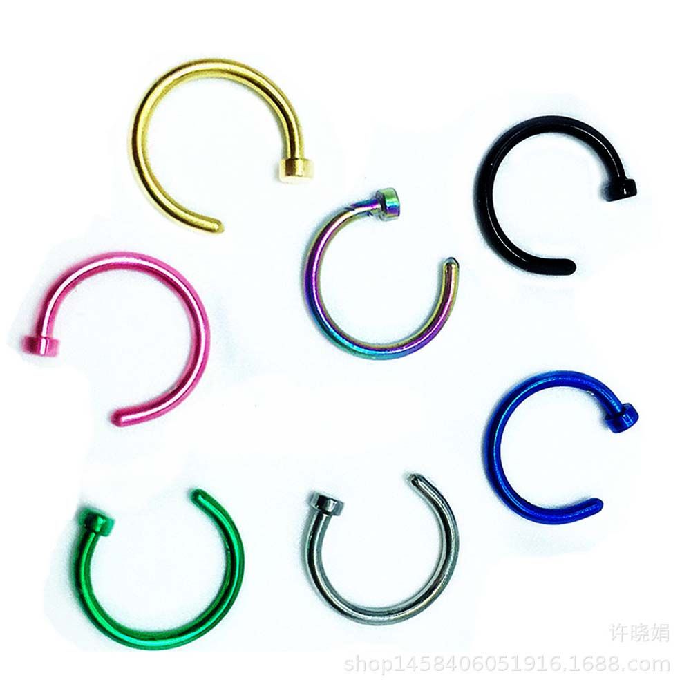 10 Pcs Thin Stainless Steel Fo - Body Jewelry Ear 评论和价格