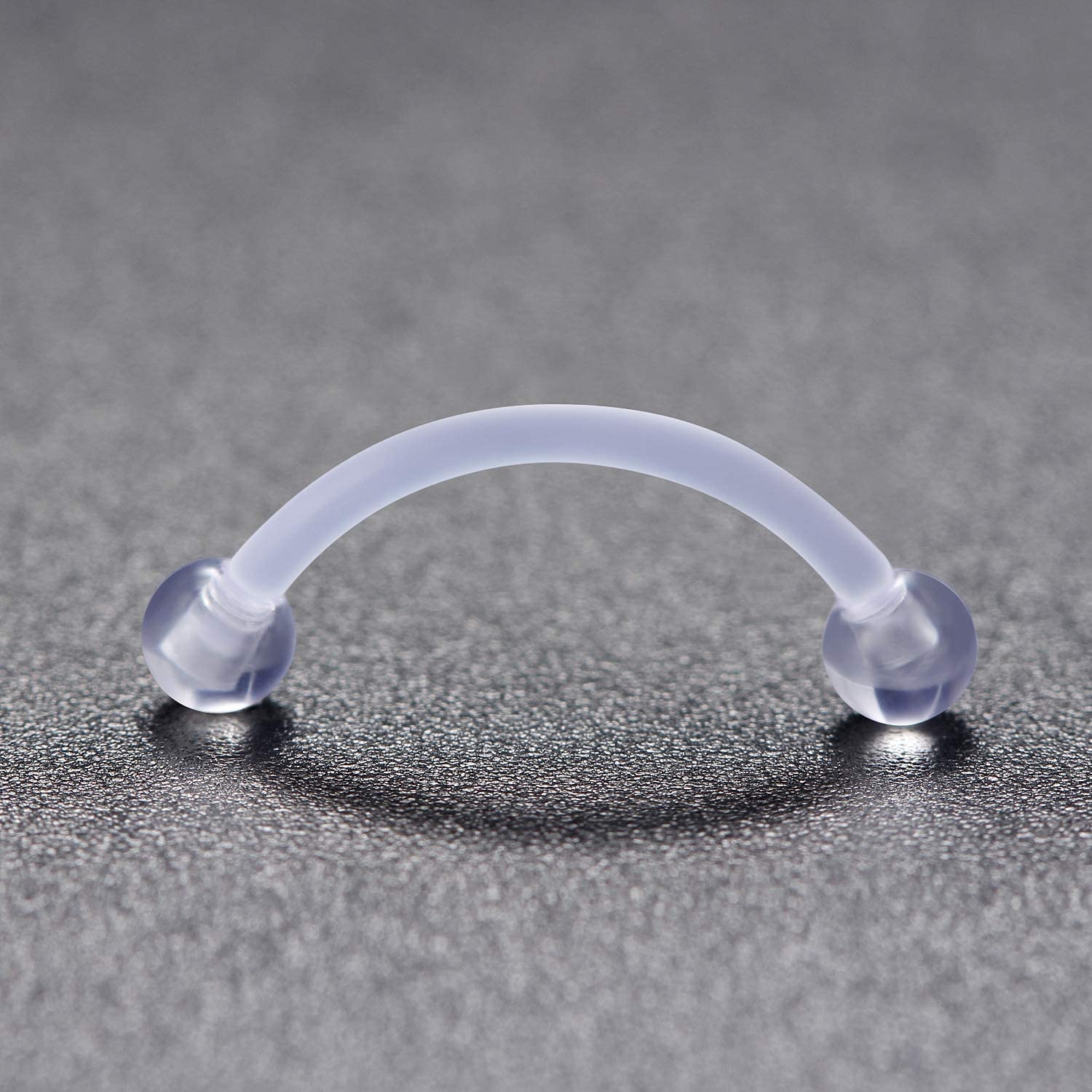 16G Clear Acrylic Bioflex Stai - Eyebrow Curved Barbell 评论和价格