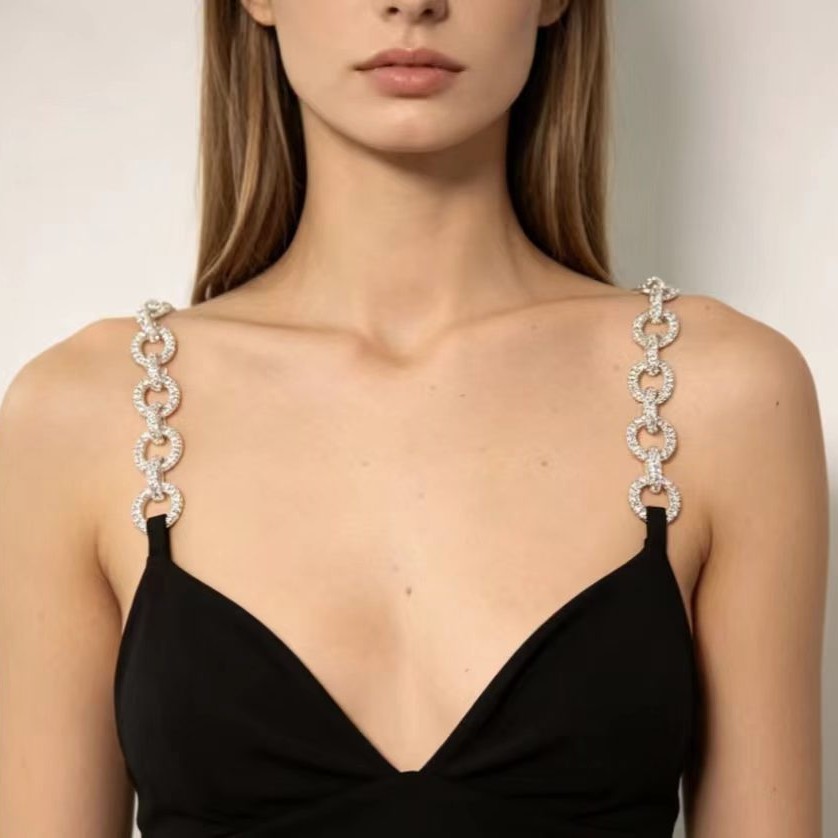 Rhinestone Bra Straps for Wome - Body Jewelry Hoops 评论和价格