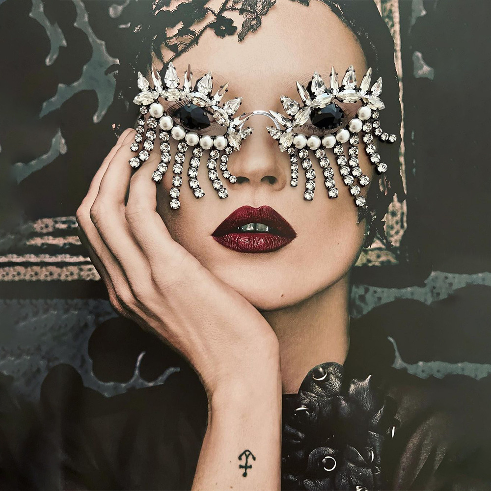Stonefans Tassel Glasses Frame - Body Jewelry Y2K 评论和价格