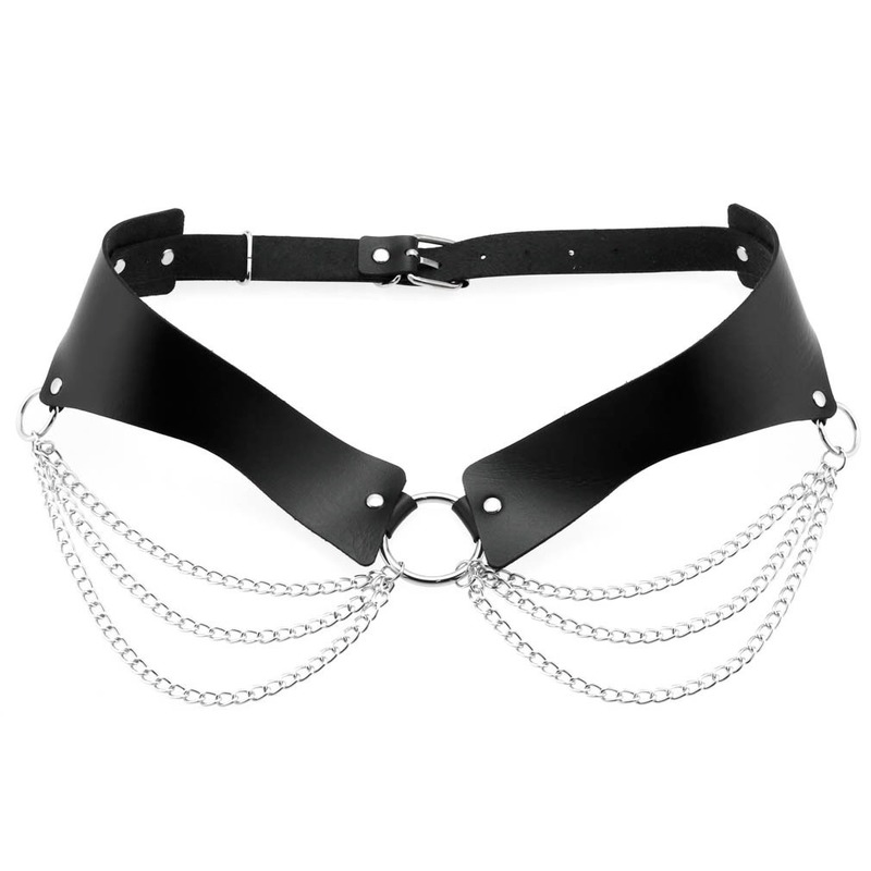 PU Leather Chain Belt Goth Sex - Body Jewelry Thigh Chain 评论和价格