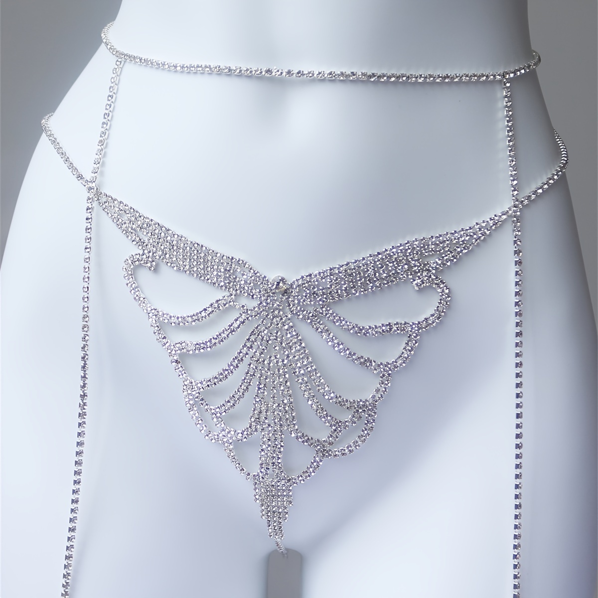 Multi layer rhinestone sparkli - Body Chain Jewelry 评论和价格