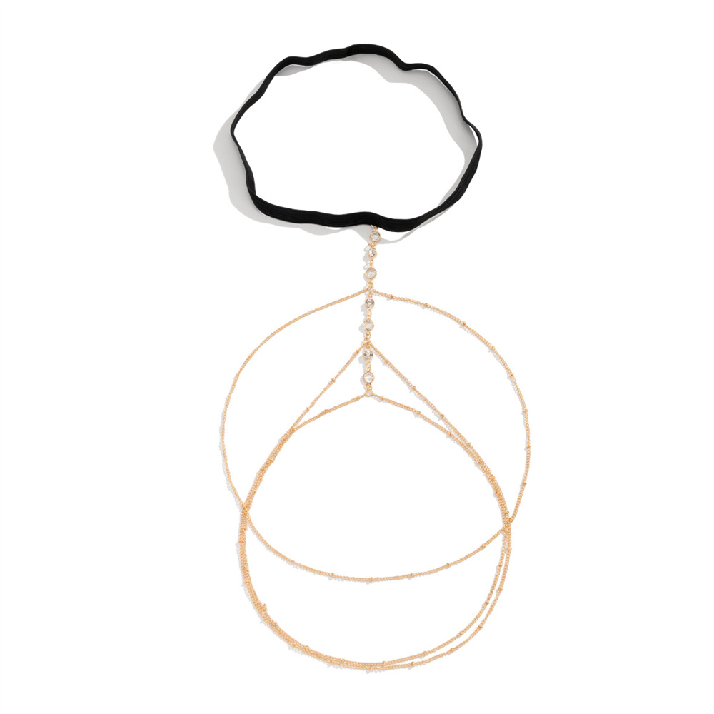 Boho Elastic Band Crystal Leg  - Body Jewelry Thigh Chain 评论和价格
