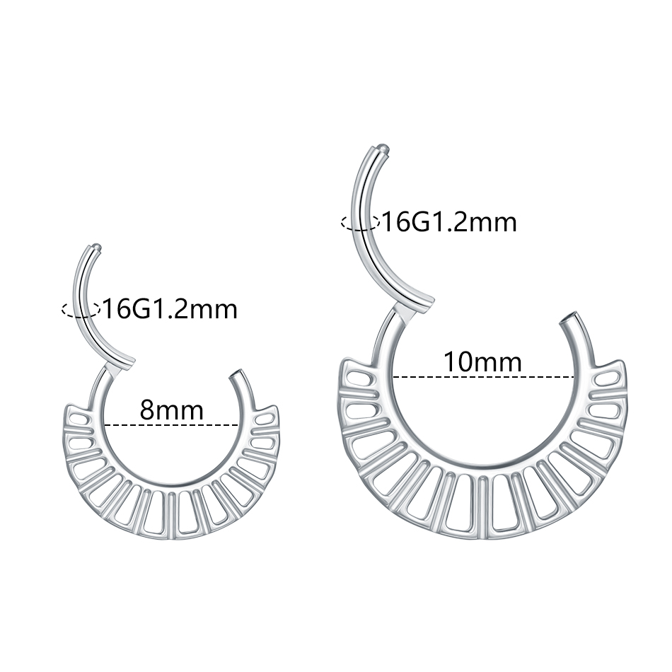 1PC 16G Septum Nose Hoop Ring  - Conch Earring Hoop 评论和价格