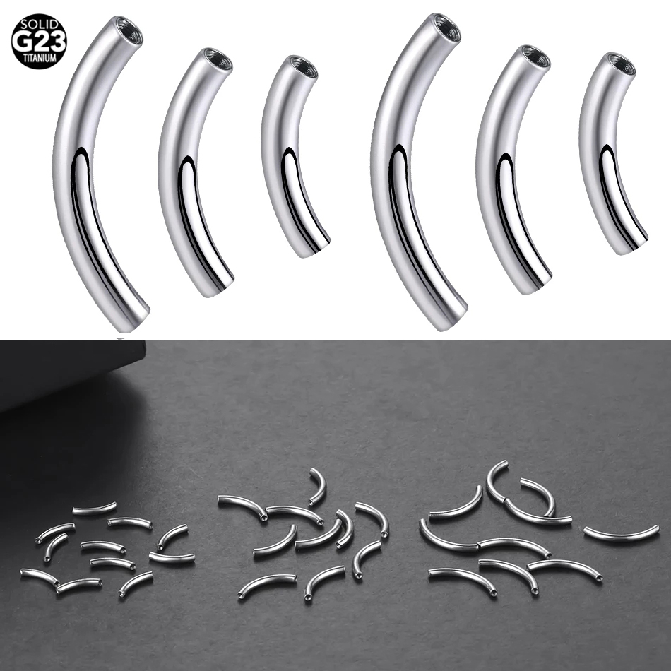 10Pcs/set G23 Titanium Interna - Eyebrow Curved Barbell 评论和价格