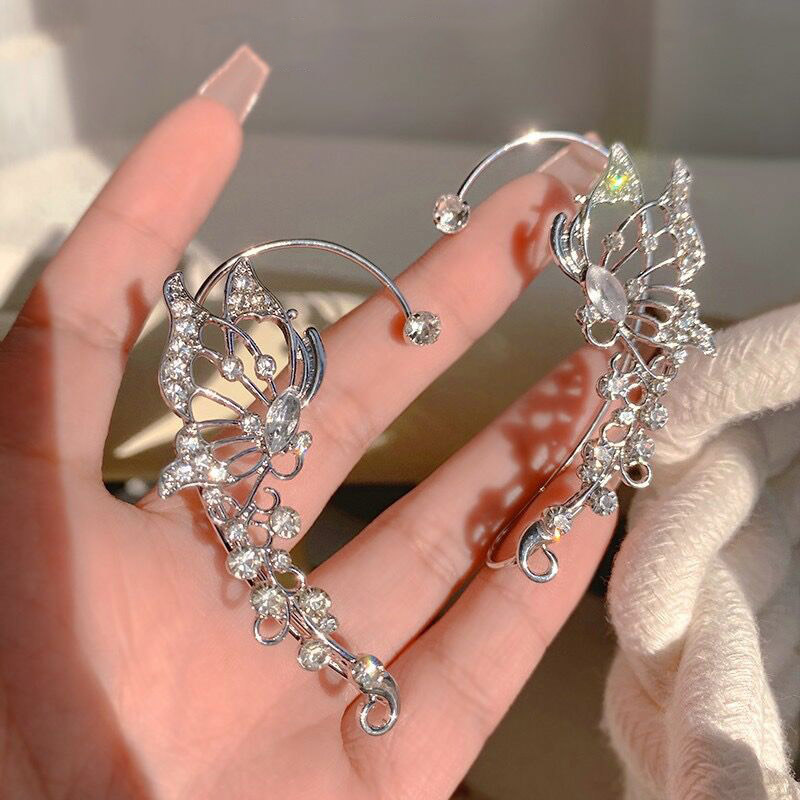 Fashion Zircon Butterfly Ear C - Conch Earring Hoop 评论和价格